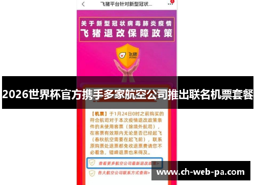 2026世界杯官方携手多家航空公司推出联名机票套餐